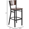 image:imageFlash Furniture HERCULES Series Black Slat Back Metal Restaurant Barstool  Walnut Wood Back amp Seat Pack of 1Walnut Wood BackWalnut Wood SeatBlack Metal Frame