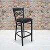 image:imageFlash Furniture HERCULES Series Black X Back Metal Restaurant Barstool  Black Vinyl SeatBlack Vinyl SeatBlack Metal Frame