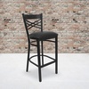 image:imageFlash Furniture HERCULES Series Black X Back Metal Restaurant Barstool  Black Vinyl SeatBlack Vinyl SeatBlack Metal Frame