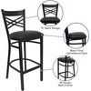 image:imageFlash Furniture HERCULES Series Black X Back Metal Restaurant Barstool  Black Vinyl SeatBlack Vinyl SeatBlack Metal Frame