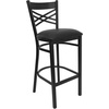 image:imageFlash Furniture HERCULES Series Black X Back Metal Restaurant Barstool  Black Vinyl SeatBlack Vinyl SeatBlack Metal Frame