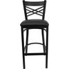 image:imageFlash Furniture HERCULES Series Black X Back Metal Restaurant Barstool  Black Vinyl SeatBlack Vinyl SeatBlack Metal Frame