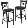 image:imageFlash Furniture HERCULES Series Black X Back Metal Restaurant Barstool  Black Vinyl SeatBlack Vinyl SeatBlack Metal Frame