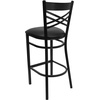image:imageFlash Furniture HERCULES Series Black X Back Metal Restaurant Barstool  Black Vinyl SeatBlack Vinyl SeatBlack Metal Frame