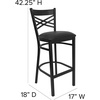 image:imageFlash Furniture HERCULES Series Black X Back Metal Restaurant Barstool  Black Vinyl SeatBlack Vinyl SeatBlack Metal Frame