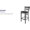 image:imageFlash Furniture HERCULES Series Black X Back Metal Restaurant Barstool  Black Vinyl SeatBlack Vinyl SeatBlack Metal Frame