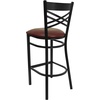 image:imageFlash Furniture HERCULES Series Black X Back Metal Restaurant Barstool  Black Vinyl SeatBurgundy Vinyl SeatBlack Metal Frame