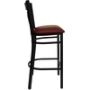 image:imageFlash Furniture HERCULES Series Black X Back Metal Restaurant Barstool  Black Vinyl SeatBurgundy Vinyl SeatBlack Metal Frame