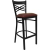 image:imageFlash Furniture HERCULES Series Black X Back Metal Restaurant Barstool  Black Vinyl SeatBurgundy Vinyl SeatBlack Metal Frame
