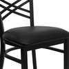 image:imageFlash Furniture HERCULES Series Black X Back Metal Restaurant Chair  Natural Wood SeatBlack Vinyl SeatBlack Metal Frame