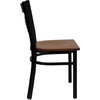 image:imageFlash Furniture HERCULES Series Black X Back Metal Restaurant Chair  Natural Wood SeatCherry Wood SeatBlack Metal Frame