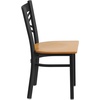 image:imageFlash Furniture HERCULES Series Black X Back Metal Restaurant Chair  Natural Wood SeatNatural Wood SeatBlack Metal Frame