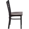 image:imageFlash Furniture HERCULES Series Black X Back Metal Restaurant Chair  Natural Wood SeatWalnut Wood SeatBlack Metal Frame