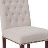 image:imageFlash Furniture HERCULES Series Brown LeatherSoft Parsons Chair with Rolled Back Accent Nail Trim and Walnut FinishBeige Fabric