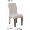 image:imageFlash Furniture HERCULES Series Brown LeatherSoft Parsons Chair with Rolled Back Accent Nail Trim and Walnut FinishBeige Fabric