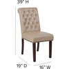 image:imageFlash Furniture HERCULES Series Brown LeatherSoft Parsons Chair with Rolled Back Accent Nail Trim and Walnut FinishBeige Leathersoft