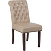 image:imageFlash Furniture HERCULES Series Brown LeatherSoft Parsons Chair with Rolled Back Accent Nail Trim and Walnut FinishBeige Leathersoft