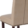 image:imageFlash Furniture HERCULES Series Brown LeatherSoft Parsons Chair with Rolled Back Accent Nail Trim and Walnut FinishBeige Leathersoft