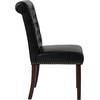 image:imageFlash Furniture HERCULES Series Brown LeatherSoft Parsons Chair with Rolled Back Accent Nail Trim and Walnut FinishBlack Leathersoft