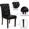 image:imageFlash Furniture HERCULES Series Brown LeatherSoft Parsons Chair with Rolled Back Accent Nail Trim and Walnut FinishBlack Leathersoft