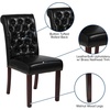 image:imageFlash Furniture HERCULES Series Brown LeatherSoft Parsons Chair with Rolled Back Accent Nail Trim and Walnut FinishBlack Leathersoft