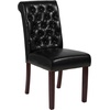 image:imageFlash Furniture HERCULES Series Brown LeatherSoft Parsons Chair with Rolled Back Accent Nail Trim and Walnut FinishBlack Leathersoft