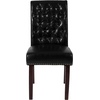 image:imageFlash Furniture HERCULES Series Brown LeatherSoft Parsons Chair with Rolled Back Accent Nail Trim and Walnut FinishBlack Leathersoft