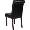 image:imageFlash Furniture HERCULES Series Brown LeatherSoft Parsons Chair with Rolled Back Accent Nail Trim and Walnut FinishBlack Leathersoft