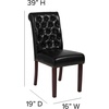 image:imageFlash Furniture HERCULES Series Brown LeatherSoft Parsons Chair with Rolled Back Accent Nail Trim and Walnut FinishBlack Leathersoft