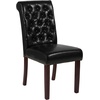 image:imageFlash Furniture HERCULES Series Brown LeatherSoft Parsons Chair with Rolled Back Accent Nail Trim and Walnut FinishBlack Leathersoft
