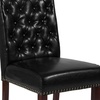 image:imageFlash Furniture HERCULES Series Brown LeatherSoft Parsons Chair with Rolled Back Accent Nail Trim and Walnut FinishBlack Leathersoft