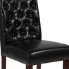 image:imageFlash Furniture HERCULES Series Brown LeatherSoft Parsons Chair with Rolled Back Accent Nail Trim and Walnut FinishBlack Leathersoft
