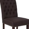 image:imageFlash Furniture HERCULES Series Brown LeatherSoft Parsons Chair with Rolled Back Accent Nail Trim and Walnut FinishBrown Fabric