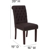image:imageFlash Furniture HERCULES Series Brown LeatherSoft Parsons Chair with Rolled Back Accent Nail Trim and Walnut FinishBrown Fabric