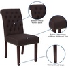 image:imageFlash Furniture HERCULES Series Brown LeatherSoft Parsons Chair with Rolled Back Accent Nail Trim and Walnut FinishBrown Fabric