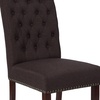 image:imageFlash Furniture HERCULES Series Brown LeatherSoft Parsons Chair with Rolled Back Accent Nail Trim and Walnut FinishBrown Fabric