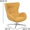 image:imageFlash Furniture HERCULES Series Brown LeatherSoft Parsons Chair with Rolled Back Accent Nail Trim and Walnut FinishDark Gray Fabric