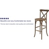 image:imageFlash Furniture HERCULES Series Dark Antique Wood Cross Back Barstool2 Pack