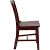 image:imageFlash Furniture HERCULES Series School House Back Mahogany Wood Restaurant Chair Pack of 4