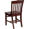image:imageFlash Furniture HERCULES Series School House Back Mahogany Wood Restaurant Chair Pack of 4