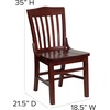 image:imageFlash Furniture HERCULES Series School House Back Mahogany Wood Restaurant Chair Pack of 4