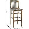image:imageFlash Furniture HERCULES Series School House Back Walnut Wood Restaurant BarstoolAntique Copper
