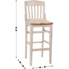 image:imageFlash Furniture HERCULES Series School House Back Walnut Wood Restaurant BarstoolAntique White