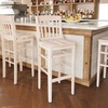 image:imageFlash Furniture HERCULES Series School House Back Walnut Wood Restaurant BarstoolAntique White