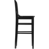 image:imageFlash Furniture HERCULES Series School House Back Walnut Wood Restaurant BarstoolBlack