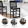 image:imageFlash Furniture HERCULES Series School House Back Walnut Wood Restaurant BarstoolBlack