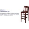 image:imageFlash Furniture HERCULES Series School House Back Walnut Wood Restaurant BarstoolMahogany
