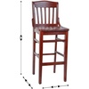 image:imageFlash Furniture HERCULES Series School House Back Walnut Wood Restaurant BarstoolMahogany