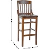 image:imageFlash Furniture HERCULES Series School House Back Walnut Wood Restaurant BarstoolWalnut