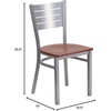 image:imageFlash Furniture HERCULES Series Silver Slat Back Metal Restaurant Chair  Black Vinyl SeatCherry Wood SeatSilver Frame